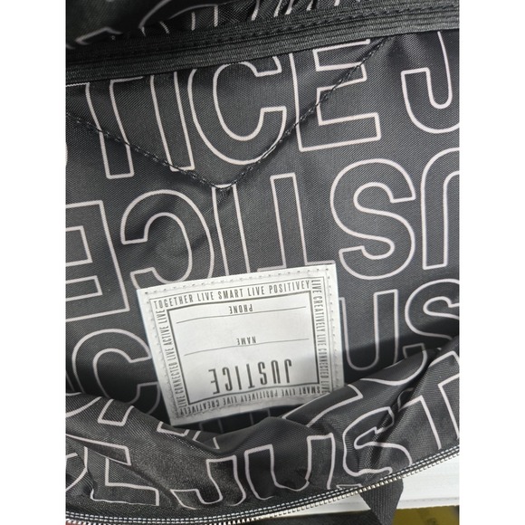 Justice 3 Pc Backpack/Lanyard-Lunch&Gadget Bags/Tie dye-Bluegreens/Shinning Trim - Picture 6 of 7